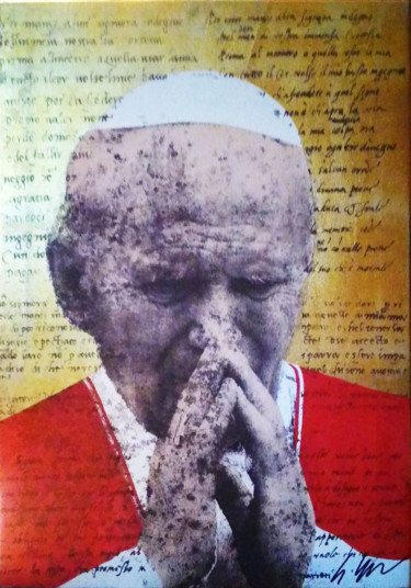 Painting titled "Santo Padre" by Giuliano Grittini, Original Artwork