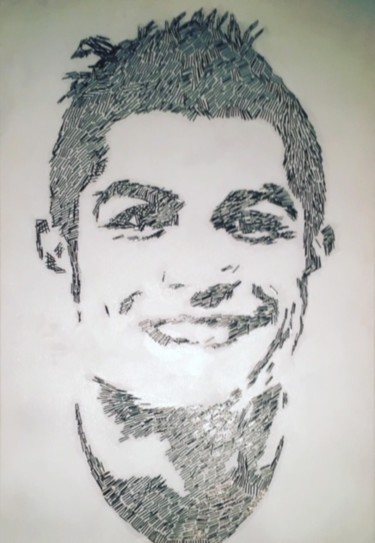 Printmaking titled "Cristiano Ronaldo" by Giuliano Onnishenko, Original Artwork, Embossing