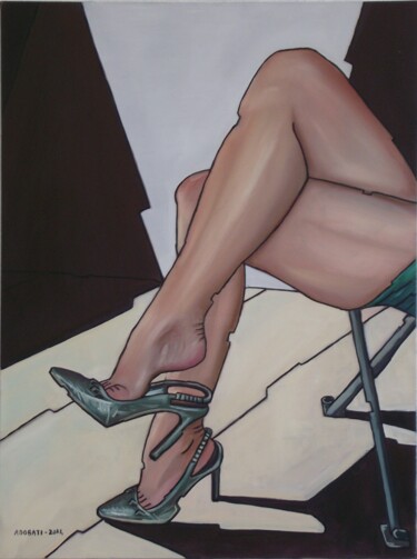 Painting titled "Legs 1" by Giulio Adobati, Original Artwork, Oil