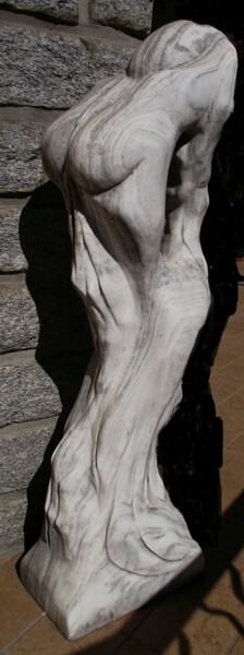 Sculpture titled "Nudo ricurvo 2" by Giulio Adobati, Original Artwork, Stone