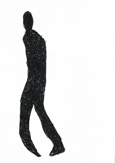 Painting titled ""contemporary walke…" by Giulio Benatti, Original Artwork, Graphite