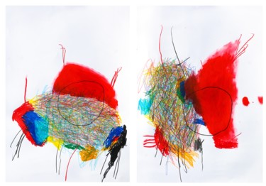 Картина под названием ""diptych" (21-12-20…" - Giulio Benatti, Подлинное произведение искусства, Графит