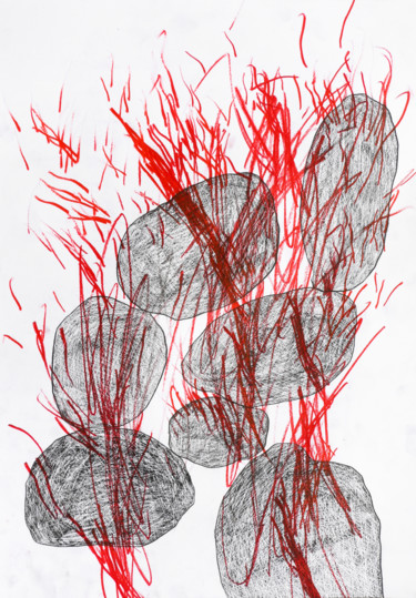 Рисунок под названием ""Everything burns"" - Giulio Benatti, Подлинное произведение искусства, Пастель