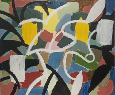 제목이 "Corrida"인 미술작품 Giulio Fabbrini로, 원작, 기름 나무 들것 프레임에 장착됨