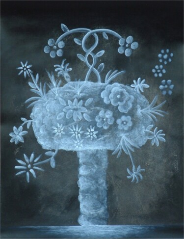 Painting titled "AtomicFlowers-006" by Giulio Gavioli, Original Artwork, Acrylic Mounted on Other rigid panel