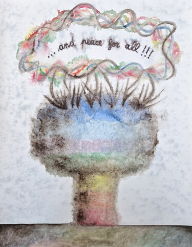 "AF ... and peace fo…" başlıklı Tablo Giulio Gavioli tarafından, Orijinal sanat, Suluboya
