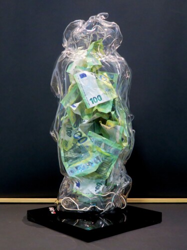 Sculpture intitulée "Money Bubble" par Giulio Grey, Œuvre d'art originale, Plastique