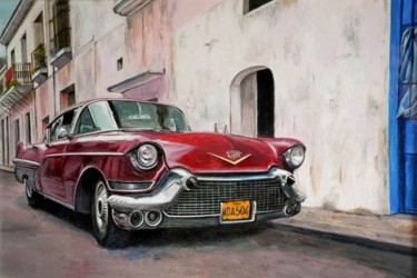 Pittura intitolato "cadillac-bordeaux-a…" da Giulio Mapelli, Opera d'arte originale