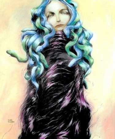 Peinture intitulée "medusa" par Giulio Giordano, Œuvre d'art originale, Huile