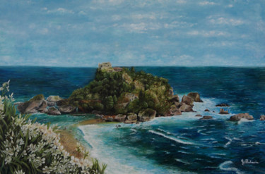Painting titled "Isolabella di Taorm…" by Giuseppa Matraxia, Original Artwork, Oil