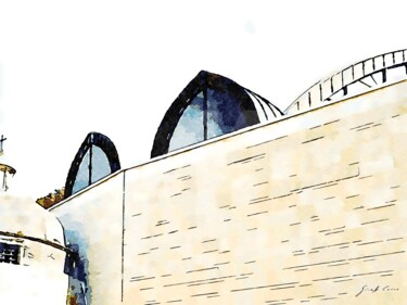 Scorcio edificio moderno del santuario Digital Arts titled "Scorcio edificio mo…" by Giuseppe Cocco, Original Art, Watercolor