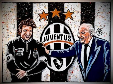Schilderij getiteld "Juventus" door Giuseppe D’Alessandro (JD), Origineel Kunstwerk, Olie