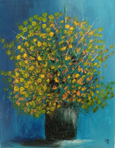 Painting titled "The mimosa" by Giuseppe Di Maria, Original Artwork, Acrylic