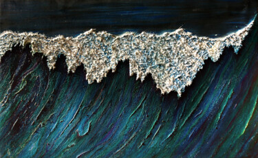 Ζωγραφική με τίτλο "Ocean's Shapes" από Giuseppe Dorazio (gd), Αυθεντικά έργα τέχνης, Λάδι