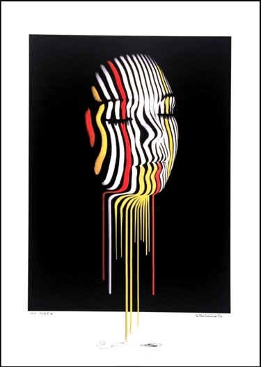 Arte digital titulada "My Mask - #artistsu…" por Giuseppe Fortunato, Obra de arte original, Pintura Digital