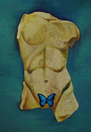 Painting titled "Papillon" by Giuseppe Jobin Tanzi, Original Artwork, Oil