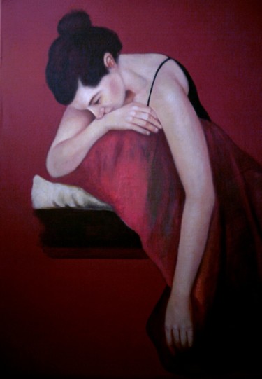 Картина под названием "Pensieri 2" - Giuseppe Jobin Tanzi, Подлинное произведение искусства, Масло