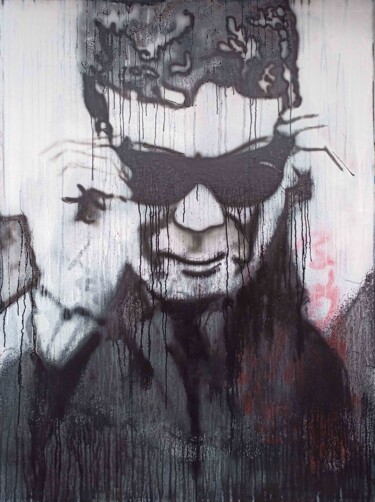 Schilderij getiteld "The Boss of Two Wor…" door Giuseppe Valia, Origineel Kunstwerk, Graffiti