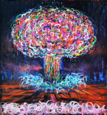 Pintura intitulada "ATOMIKA Apocalypse…" por Giuseppe Valia, Obras de arte originais, Tinta spray