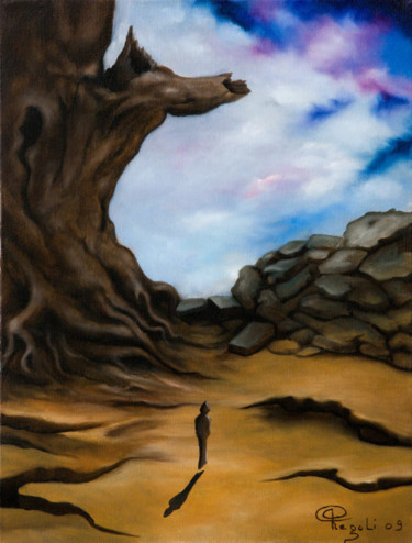 Painting titled "Lonely journey" by Giuseppe Alberto Regoli, Original Artwork