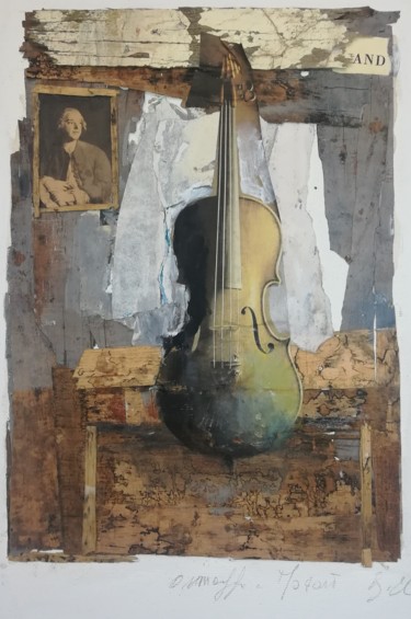 Malerei mit dem Titel ""Omaggio a Mozart"" von Giuseppe D'Elia, Original-Kunstwerk