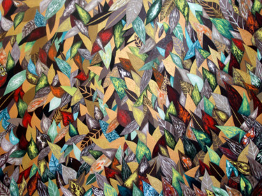 Malerei mit dem Titel "LEAVES" von Giuseppe Ferri, Original-Kunstwerk, Acryl