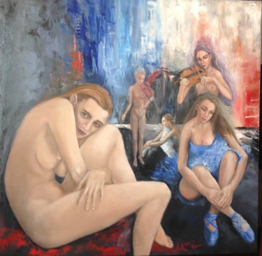 Pintura titulada "SOGNO INTERROTTO" por Giuseppina Federico, Obra de arte original, Oleo Montado en Bastidor de camilla de m…