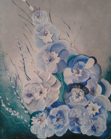 Painting titled "Sinfonia blu" by Giuseppina Freni, Original Artwork
