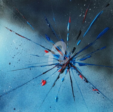 Peinture intitulée "blue3" par Giuso, Œuvre d'art originale