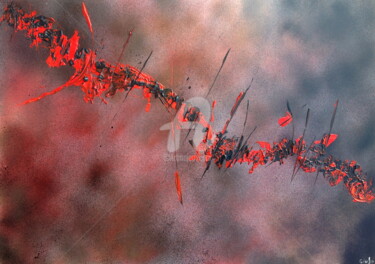 Peinture intitulée "red1" par Giuso, Œuvre d'art originale
