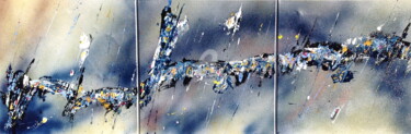 Peinture intitulée "blue dragon" par Giuso, Œuvre d'art originale