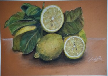 Drawing titled "limoni" by Cardellarte, Original Artwork, Pastel