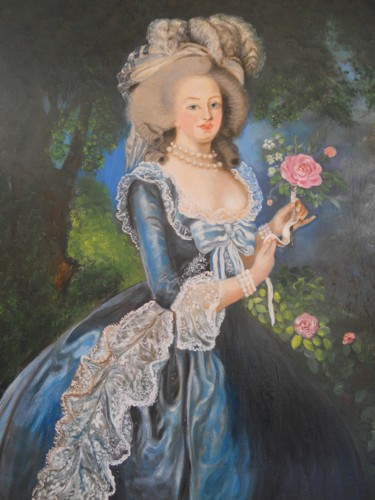 Schilderij getiteld "Maria Antonietta" door Cardellarte, Origineel Kunstwerk, Olie