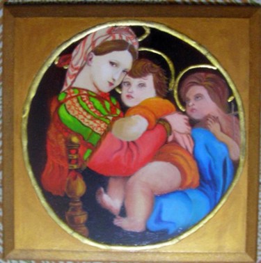 Pittura intitolato "Madonna della seggi…" da Giusy Valente, Opera d'arte originale