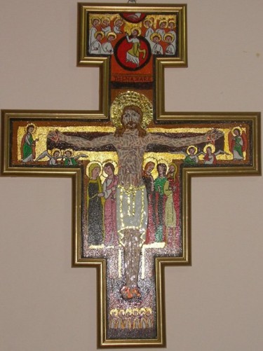 Pittura intitolato "Crocifisso di San D…" da Giusy Valente, Opera d'arte originale