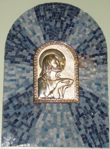 Pittura intitolato "Gesù argento" da Giusy Valente, Opera d'arte originale