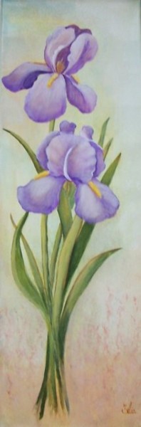 Peinture intitulée "iris" par Gizelia, Œuvre d'art originale