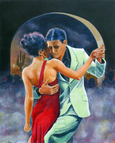 Painting titled "THE LAST TANGO" by Gordon Whiting, Original Artwork, Acrylic