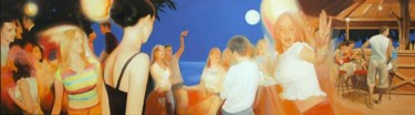 Painting titled "disco" by Edmond Gjikopulli, Original Artwork