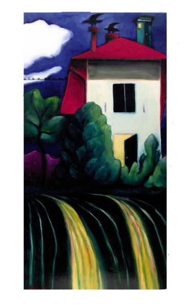 Painting titled "SAN COLOMBANO" by Gi Kalweit, Original Artwork, Oil