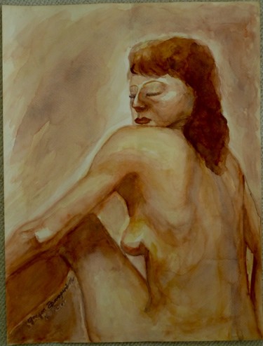 Painting titled "Watercolour study o…" by Gregory Paul Kampwirth, Original Artwork, Watercolor