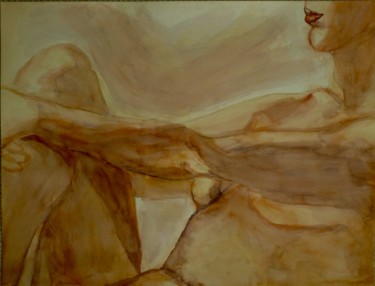 Картина под названием "Watercolour study o…" - Gregory Paul Kampwirth, Подлинное произведение искусства, Акварель