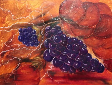 Peinture intitulée "FRUITS DE LA PASSION" par Katie Guittard, Œuvre d'art originale, Huile