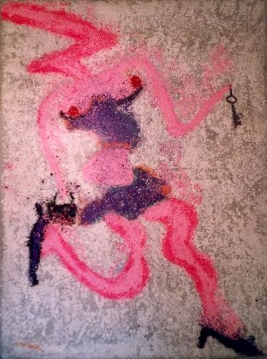 Peinture intitulée "Prostituée" par Georges Koutsandreou, Œuvre d'art originale