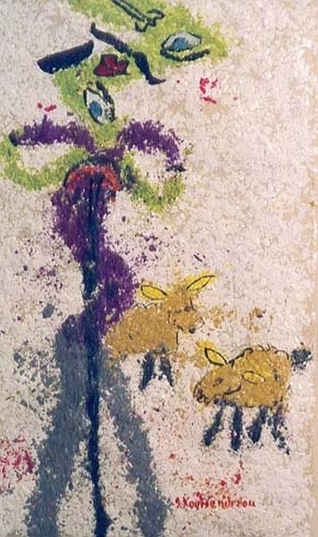 Peinture intitulée "berger" par Georges Koutsandreou, Œuvre d'art originale