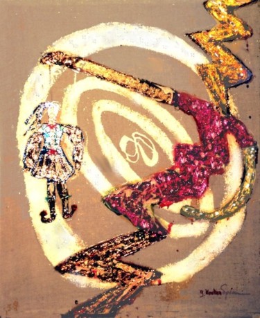 Malerei mit dem Titel "Evzone" von Georges Koutsandreou, Original-Kunstwerk