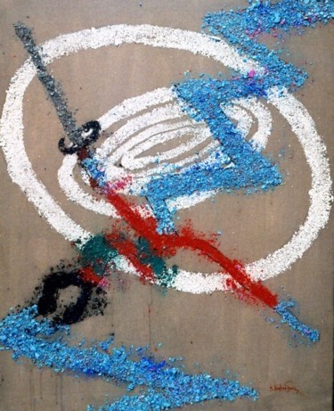 Painting titled "Excalibur" by Georges Koutsandreou, Original Artwork