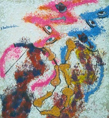 Malerei mit dem Titel "flotteurs" von Georges Koutsandreou, Original-Kunstwerk