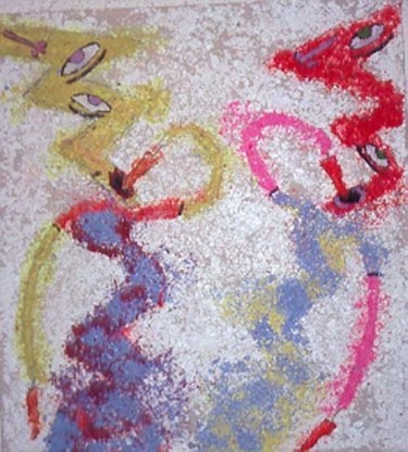 Painting titled "piments" by Georges Koutsandreou, Original Artwork