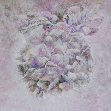 Картина под названием "Снежный ананас (Sno…" - Мarina Gladush, Подлинное произведение искусства, Акрил Установлен на Деревян…